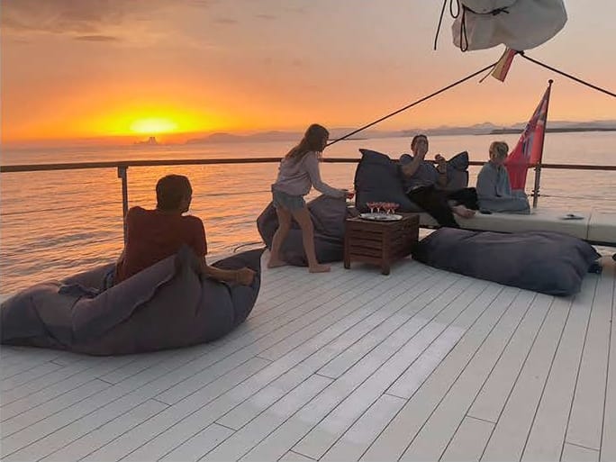 TrueLove Boat sunset